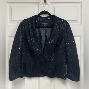 INC International Concepts Sequined Tuxedo Jacket